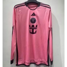 2024/25 Inter Miami Home Pink Fans Long Sleeve Soccer jersey