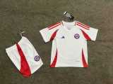 2024 Chile Away White Fans Kids Soccer jersey