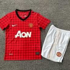 2012/13 Man Utd Home Red Retro Kids Soccer jersey
