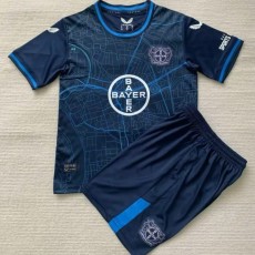 2023/24 Bayer 04 Leverkusen Special Edition Dark Blue Fans Kids Soccer jersey