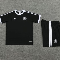 2024 Germany Black Training Shorts Suit