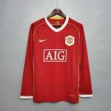2006/07 Man Utd Home Red Retro Long Sleeve Soccer jersey