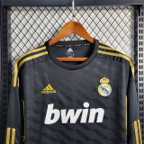 2011/12 R MAD Away Black Retro Long Sleeve Soccer jersey
