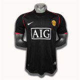 2007/08 Man Utd Away Black Retro Soccer jersey