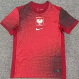 2024 Poland Away Red Fans Soccer jersey