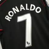 2007/08 Man Utd Away Black Retro Soccer jersey