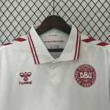 2024 Denmark Away White Fans Soccer jersey