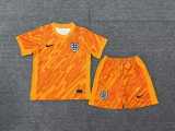 2024 Netherlands GKO Orange Fans Kids Soccer jersey