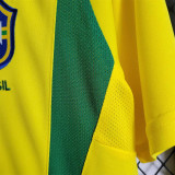 2002 Brazil Home Yellow Retro Soccer jersey