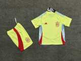 2024 Spain Away Yellow Fans Kids Soccer jersey