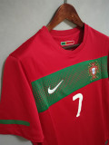 2010 Portugal Home Red Retro Soccer jersey
