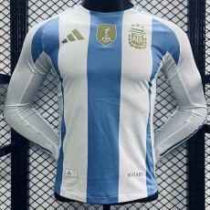 2024 Argentina Home Blue Player Long Sleeve Soccer jersey