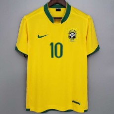 2006 Brazil Home Yellow Retro Soccer jersey