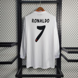2013/14 R MAD Home White Retro Long Sleeve Soccer jersey