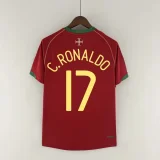 2006 Portugal Home Red Retro Soccer jersey