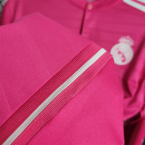 2014/15 R MAD Away Pink Retro Long Sleeve Soccer jersey