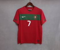 2010 Portugal Home Red Retro Soccer jersey