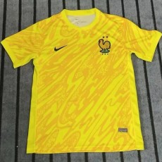 2024 France GKY Yellow Fans Soccer jersey