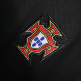 2006 Portugal Away Black Retro Soccer jersey