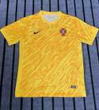 2024 Portugal GKY Yellow Fans Soccer jersey