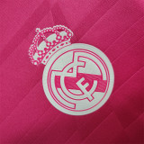2014/15 R MAD Away Pink Retro Long Sleeve Soccer jersey