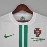 2012/13 Portugal Away White Retro Long Sleeve Soccer jersey