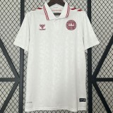 2024 Denmark Away White Fans Soccer jersey