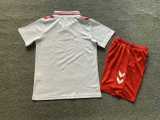 2024 Denmark Away White Fans Kids Soccer jersey