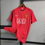 2007/08 Man Utd Home Red Retro Soccer jersey