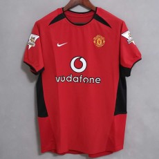 2002/04 Man Utd Home Red Retro Soccer jersey