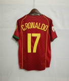 2004 Portugal Home Red Retro Soccer jersey
