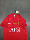 2007/08 Man Utd Home Red Retro Kids Soccer jersey