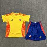 2024 Colombia Home Yellow Fans Kids Soccer jersey