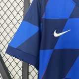 2024 Croatia Away Blue Fans Soccer jersey