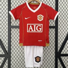 2006/07 Man Utd Home Red Retro Kids Soccer jersey