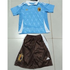 2024 Belgium Away Blue Fans Kids Soccer jersey