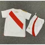 2024 Peru Home White Fans Kids Soccer jersey