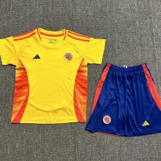 2024 Colombia Home Yellow Fans Kids Soccer jersey
