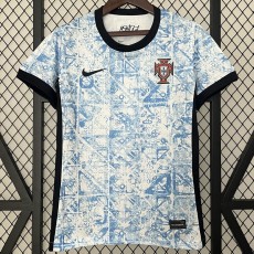 2024 Portugal Away Blue Fans Women Soccer jersey