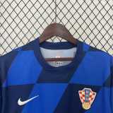 2024 Croatia Away Blue Fans Soccer jersey