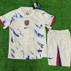 2024 Norway Away White Fans Kids Soccer jersey