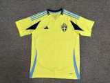 2024 Sweden Home Yellow Fans Soccer jersey