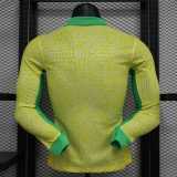 2024 Brazil Home Yellow Player Long Sleeve Soccer jersey
