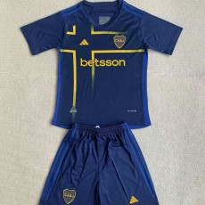 2023/24 Boca Juniors 4RD Dark Blue Fans Kids Soccer jersey