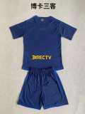 2023/24 Boca Juniors 4RD Dark Blue Fans Kids Soccer jersey