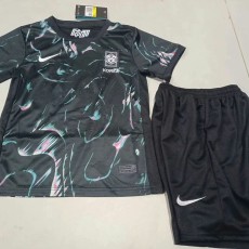 2024 Korea Republic Away Black Fans Kids Soccer jersey