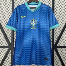 2024 Brazil Away Blue Fans Soccer jersey