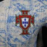 2024 Portugal Away Blue Player Soccer jersey