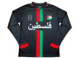 2024 Palestine Special Edition Black Fans Long Sleeve Soccer jersey