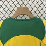 2004 Brazil Home Yellow Retro Kids Soccer jersey